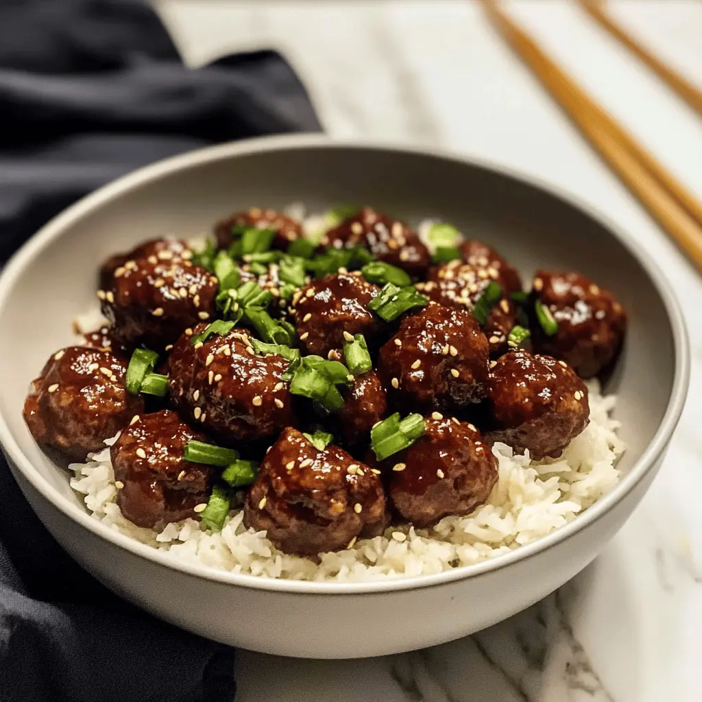 These 30-minute Mongolian Beef Meatballs are a quick and delicious dinner option that brings bold flavors to your table! With tender beef, fresh ginger, and a sweet soy sauce glaze, they're perfect served over rice or noodles. Save this recipe for busy weeknights or when you crave an Asian-inspired dish that’s easy to make. Dinner just got a lot more exciting!