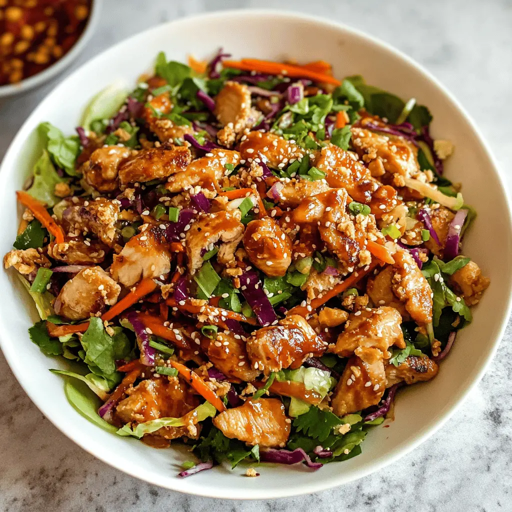 Looking for a fresh and satisfying meal? This Asian Chicken Crunch Salad is packed with vibrant vegetables and tender chicken, all tossed in a zesty dressing that brings it to life! Perfect for lunch or dinner, it's a delightful way to enjoy healthy eating. Save this recipe for your next meal prep or picnic – you won’t regret it!