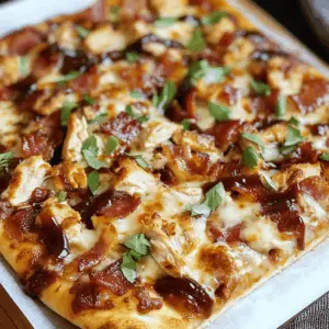 Looking for a crowd-pleaser? This BBQ Chicken Bacon Pizza is packed with flavorful chicken, crispy bacon, and zesty BBQ sauce on a golden crust. Perfect for game nights or cozy family dinners, it's a must-try! Save this recipe and impress your friends with a dish that everyone will love! Enjoy the ultimate combination of sweet and savory!