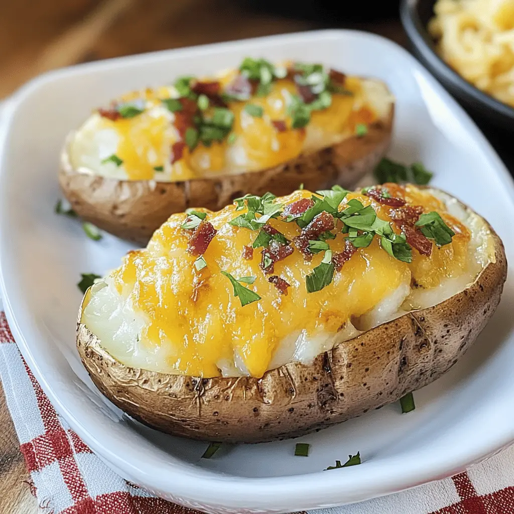 Whip up a delicious steakhouse experience at home with these mouthwatering baked potatoes! Perfectly fluffy on the inside and crispy on the outside, these baked potatoes are topped with classic butter, sour cream, and chives for a satisfying side. Ideal for steak dinners, holiday meals, or a cozy night in. Don’t forget to save this recipe for your next feast!