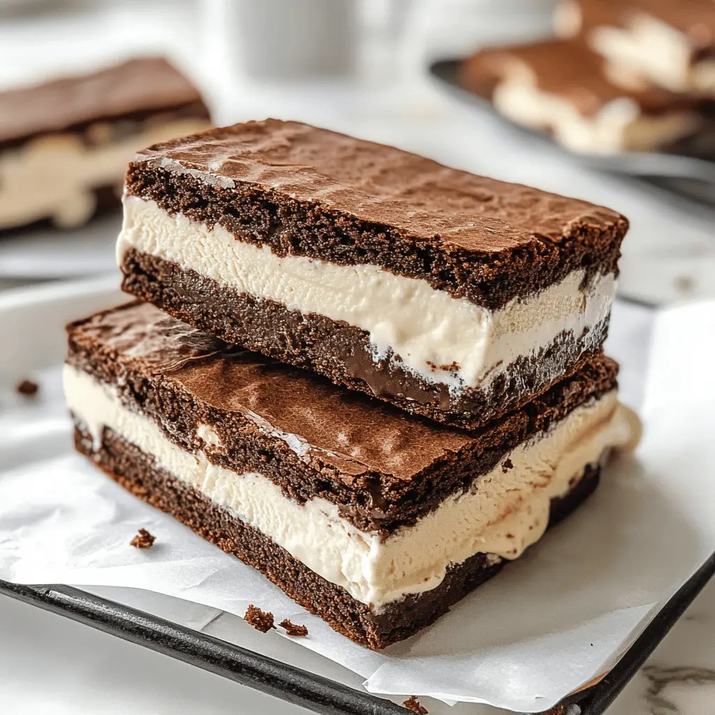 Get ready to make the ultimate dessert! These Brownie Ice Cream Sandwiches combine rich, fudgy brownies with your favorite ice cream for a sweet treat everyone loves. Perfect for summer gatherings or cozy nights in, this recipe is simple and oh-so-delicious. Save it now for your next dessert adventure!