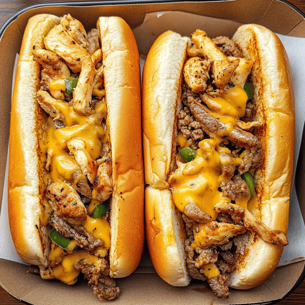 Get ready for a tasty twist on a classic favorite! These Chicken Cheese Steak Sandwiches are packed with tender chicken, gooey cheese, and vibrant veggies. Perfect for a quick lunch or a cozy dinner, they’re sure to please everyone at the table. Save this recipe now and whip it up for your next game night or family gathering!