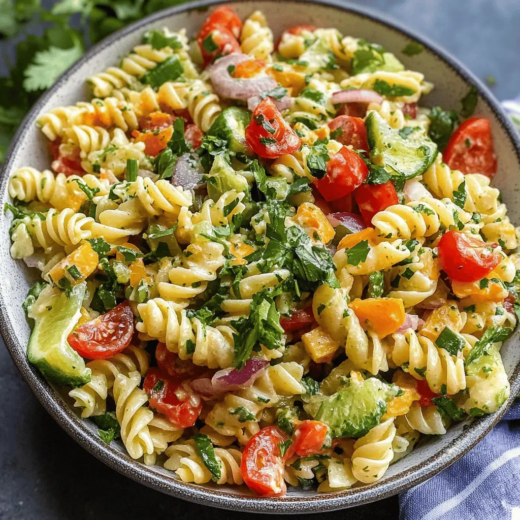 Fresh and zesty, this Cilantro Lime Pasta Salad is the perfect dish for summer gatherings! With vibrant flavors from cilantro, zesty lime, and crisp veggies, it’s a quick side that pairs beautifully with grilled meats or can be enjoyed on its own. Save this recipe for your next BBQ or picnic and bring a burst of freshness to your table!