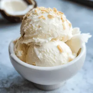 Creamy and refreshing, this Coconut Ice Cream is a tropical delight that's perfect for any occasion! Made with real coconut and just a few simple ingredients, this recipe offers a smooth texture and rich flavor. Save this pin for your next summer gathering or whenever you want a cool treat at home!