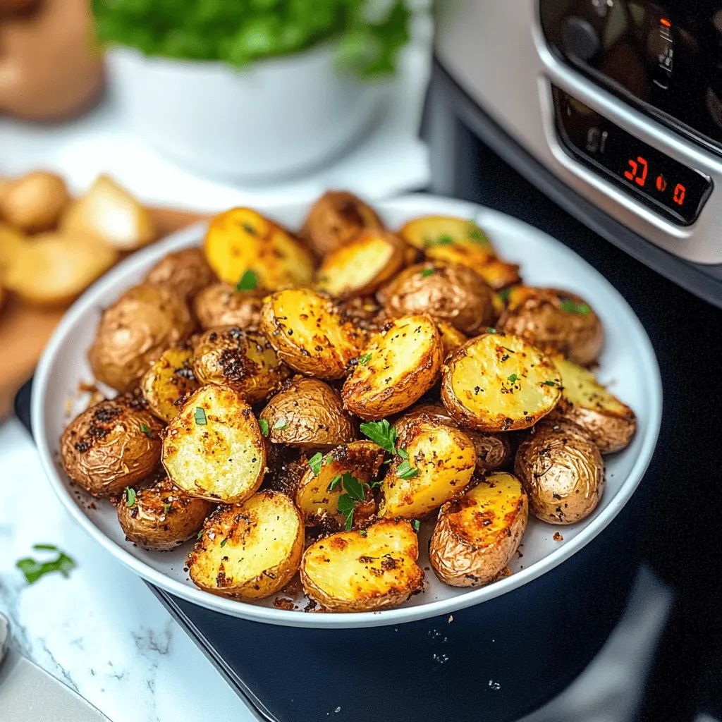 Get ready for a delicious side dish with these Crispy Air Fryer Potatoes! With a golden, crunchy exterior and a fluffy inside, they’re the perfect addition to any meal. Tossed in your favorite seasonings, these potatoes are quick and easy to make. Save this recipe for your next dinner party or family feast!
