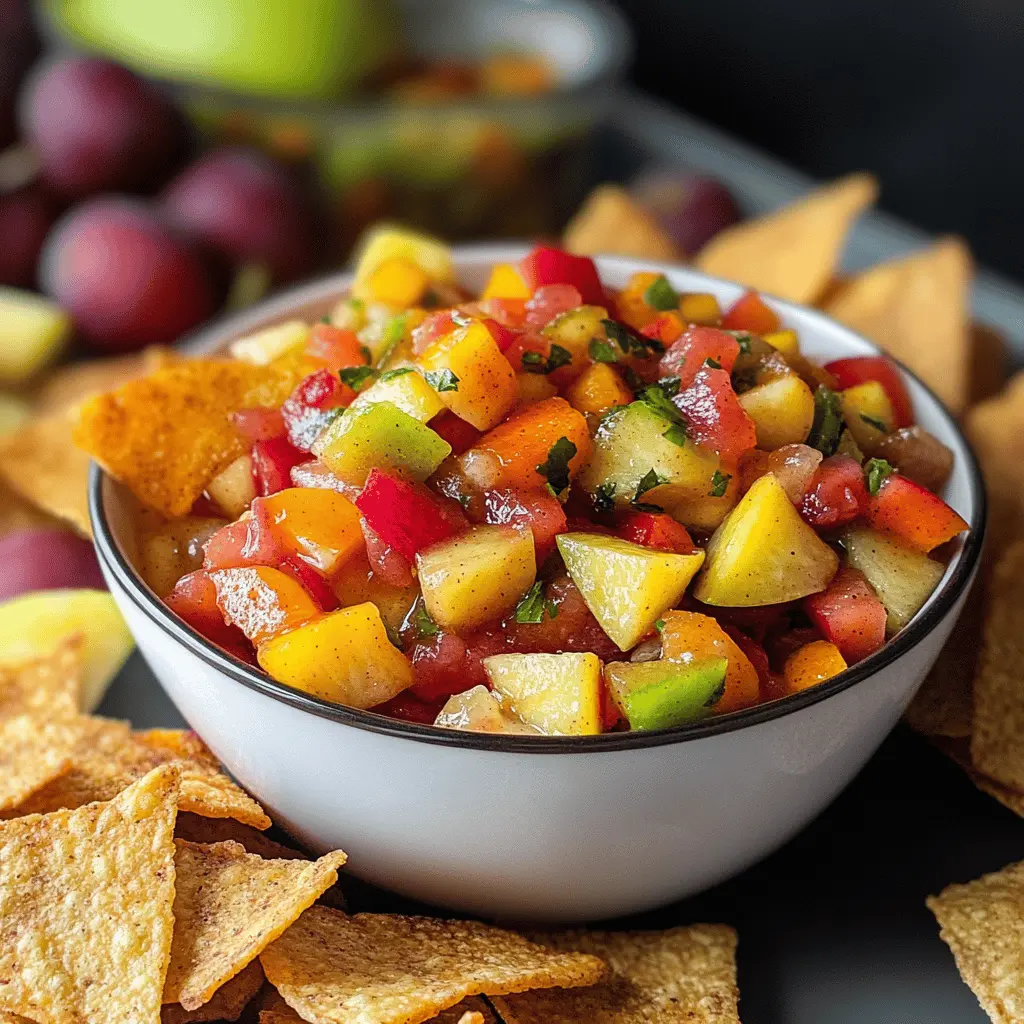 Brighten up your snack time with this delicious Fruit Salsa paired with crunchy Cinnamon Chips! Bursting with fresh fruits like strawberries, kiwi, and mango, this treat is perfect for parties or a refreshing afternoon pick-me-up. Save this recipe to impress your friends and family at your next gathering!