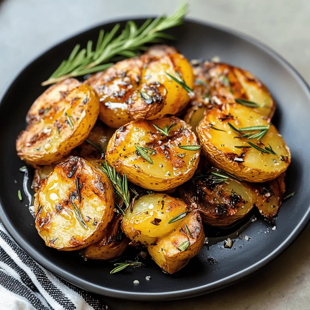 Get ready for a delightful twist on classic potatoes! These Grilled Garlic Rosemary Smashed Potatoes combine crispy edges with a creamy center, infused with fragrant garlic and fresh rosemary. Perfect as a side dish for barbecues or any family dinner, these potatoes are not just tasty but also easy to make. Save this recipe for your next gathering and impress everyone with these mouthwatering flavors!
