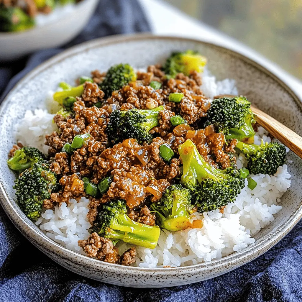 This easy Ground Beef And Broccoli recipe is a delicious mix of tender broccoli and flavorful beef, making it a perfect weeknight dinner! Packed with protein and nutrients, it's not only satisfying but also quick to prepare. Save this recipe for busy nights or meal prep! Your family will love this tasty, colorful dish on their plates!