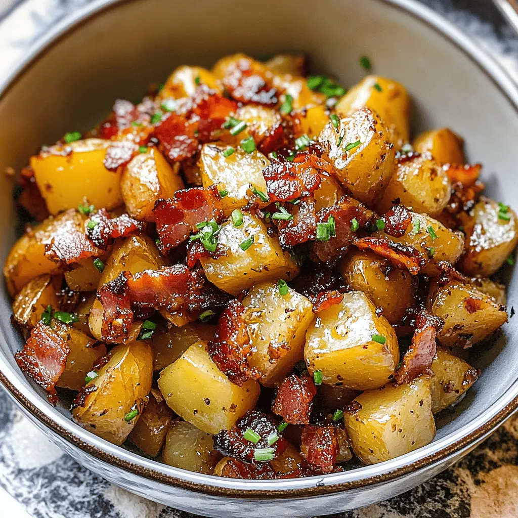 These Honey Bacon Roasted Potatoes are a perfect blend of sweet and savory! Crispy bacon meets tender potatoes, all glazed with a delicious honey drizzle. Ideal for family dinners or weekend brunches. Save this recipe for a side dish that everyone will love, and watch it disappear!