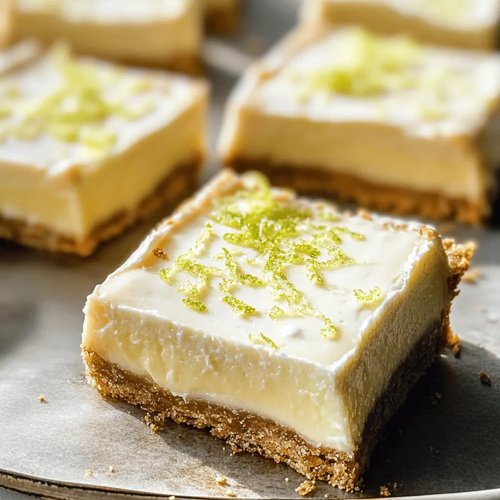 Looking for a refreshing dessert? These Key Lime Pie Bars are bursting with tangy lime flavor and creamy goodness! Made with a buttery graham cracker crust and topped with a luscious lime filling, they are perfect for summer gatherings or any special occasion. Save this recipe to treat yourself and friends to a delightful slice of sunshine!