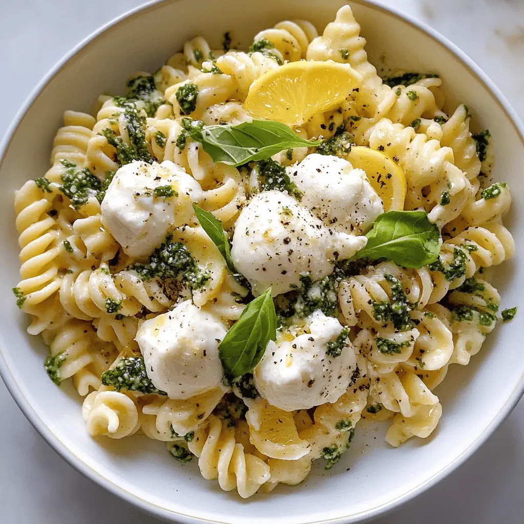 Brighten up your meal with this Lemon Burrata Pasta Salad, perfect for sunny days! Featuring creamy burrata, zesty lemon, and fresh herbs, this dish combines vibrant flavors for a refreshing side or light lunch. Ideal for picnics, barbecues, or family gatherings. Save this recipe to impress your friends at your next get-together!