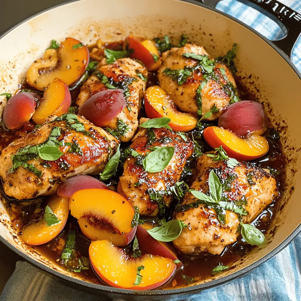 Easy Peach Chicken with Balsamic Glaze
