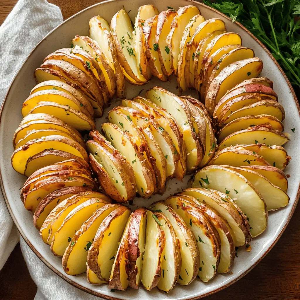 Transform your dinner with these delicious sliced baked potatoes! Crispy on the outside and fluffy on the inside, these potatoes are seasoned to perfection. Perfect as a side dish for any meal, they're easy to prepare and sure to impress your family and friends. Don't forget to save this recipe for your next gathering or cozy dinner at home!