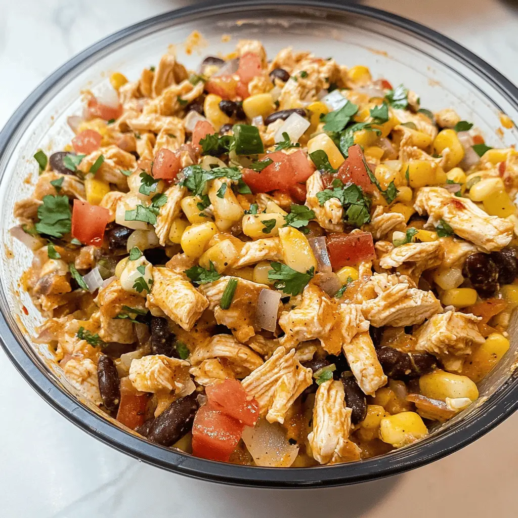 This Southwest Chicken Salad is a fresh and vibrant dish packed with flavor! Loaded with tender grilled chicken, crisp veggies, and a zesty ranch dressing, it makes a perfect meal for lunch or dinner. Don't forget the black beans and corn for that extra crunch! Save this recipe to enjoy a healthy and delicious salad anytime you need a quick and satisfying meal. Perfect for summer picnics or meal prep!