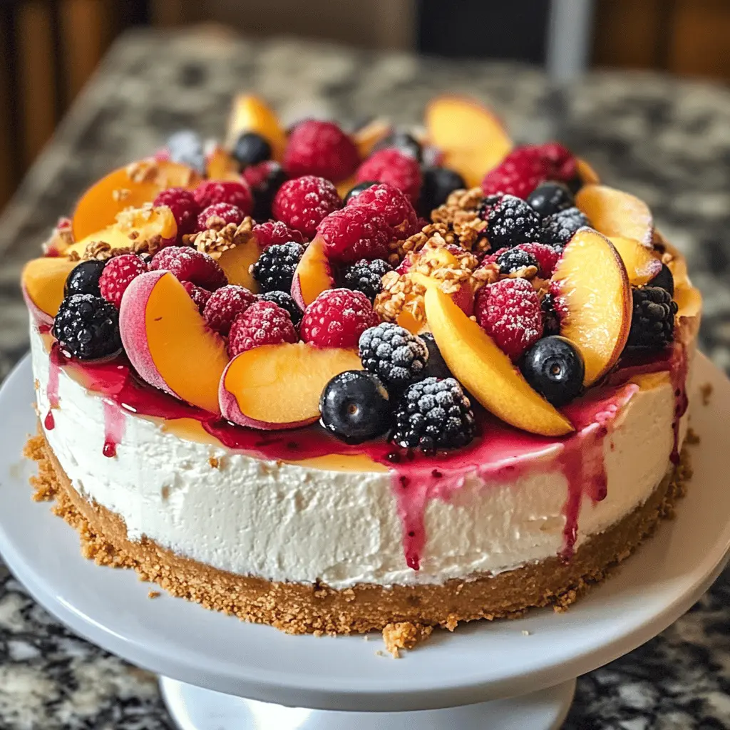 Treat yourself to a delightful Summer Berry and Peach Cheesecake! This creamy dessert combines fresh peaches and mixed berries for a refreshing flavor experience. Perfect for summer gatherings, this cheesecake is easy to make and sure to impress your guests. Save this recipe for your next celebration or a sweet indulgence at home!