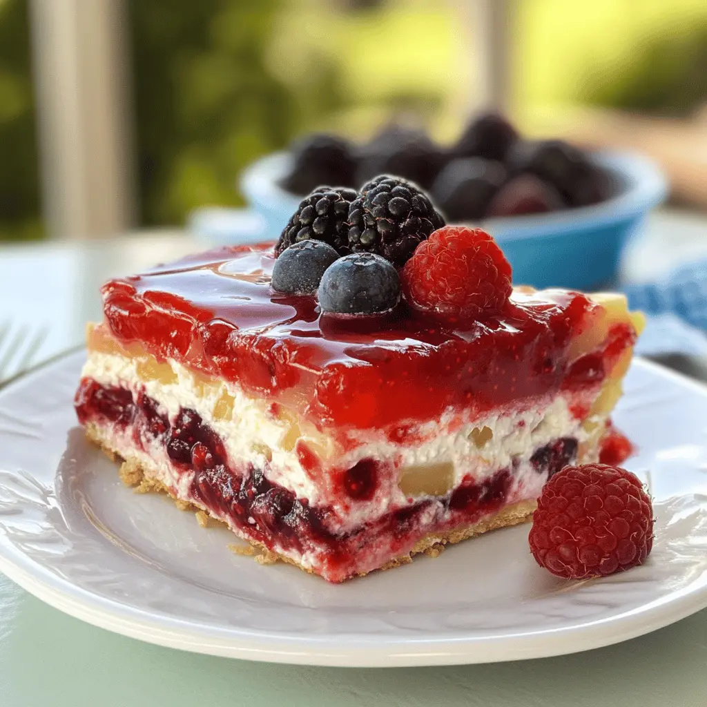 Brighten up your summer gatherings with a refreshing Summer Berry Jello Lasagna! This colorful dessert layers creamy goodness with fresh berries and sweet, flavorful jello. Perfect for picnics or family BBQs, it’s a treat everyone will love. Save this recipe now to impress your guests at your next event!