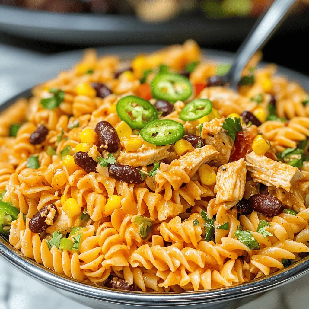 This Zesty Chicken Enchilada Pasta Salad is a delightful twist on classic flavors! Packed with tender chicken, crunchy veggies, and a vibrant dressing, it's perfect for gatherings or a quick weeknight dinner. Save this recipe for your next BBQ or picnic, and enjoy a refreshing meal that everyone will love!