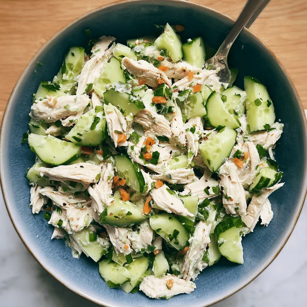 Easy Fresh Cucumber Chicken Salad Recipe