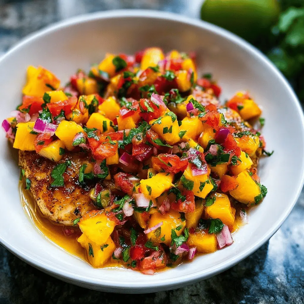 Easy Peach Salsa Chicken Recipe