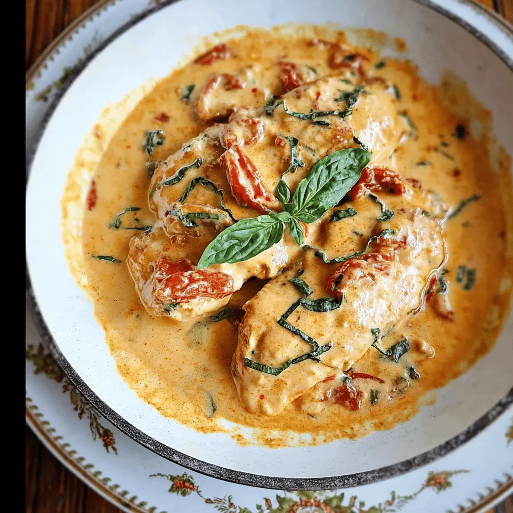 Easy Chicken with Tomato Basil Cream Sauce