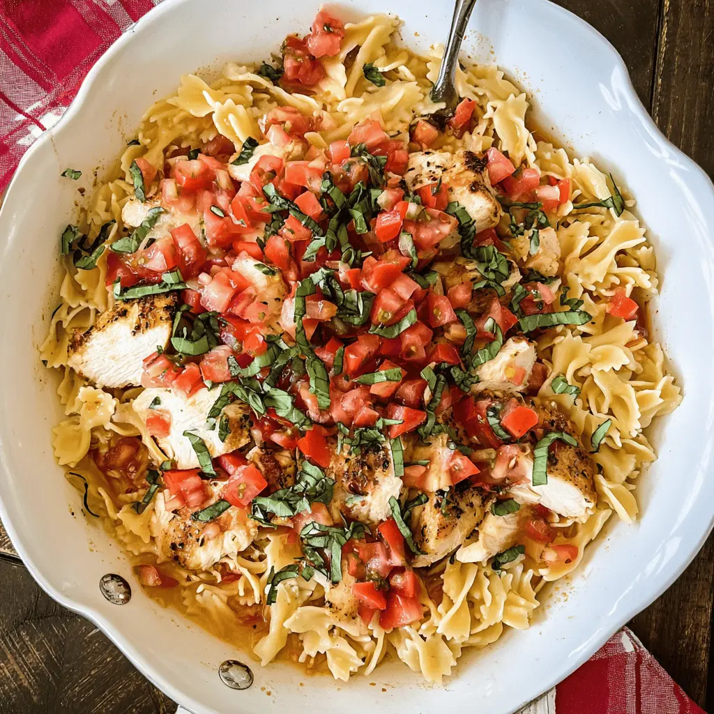 Easy Bruschetta Chicken Pasta Recipe