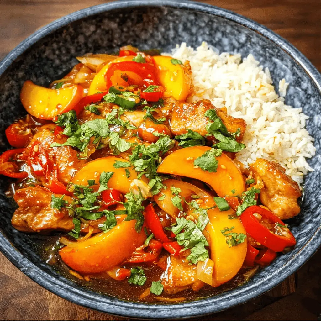 Easy Thai Peach Chicken Recipe