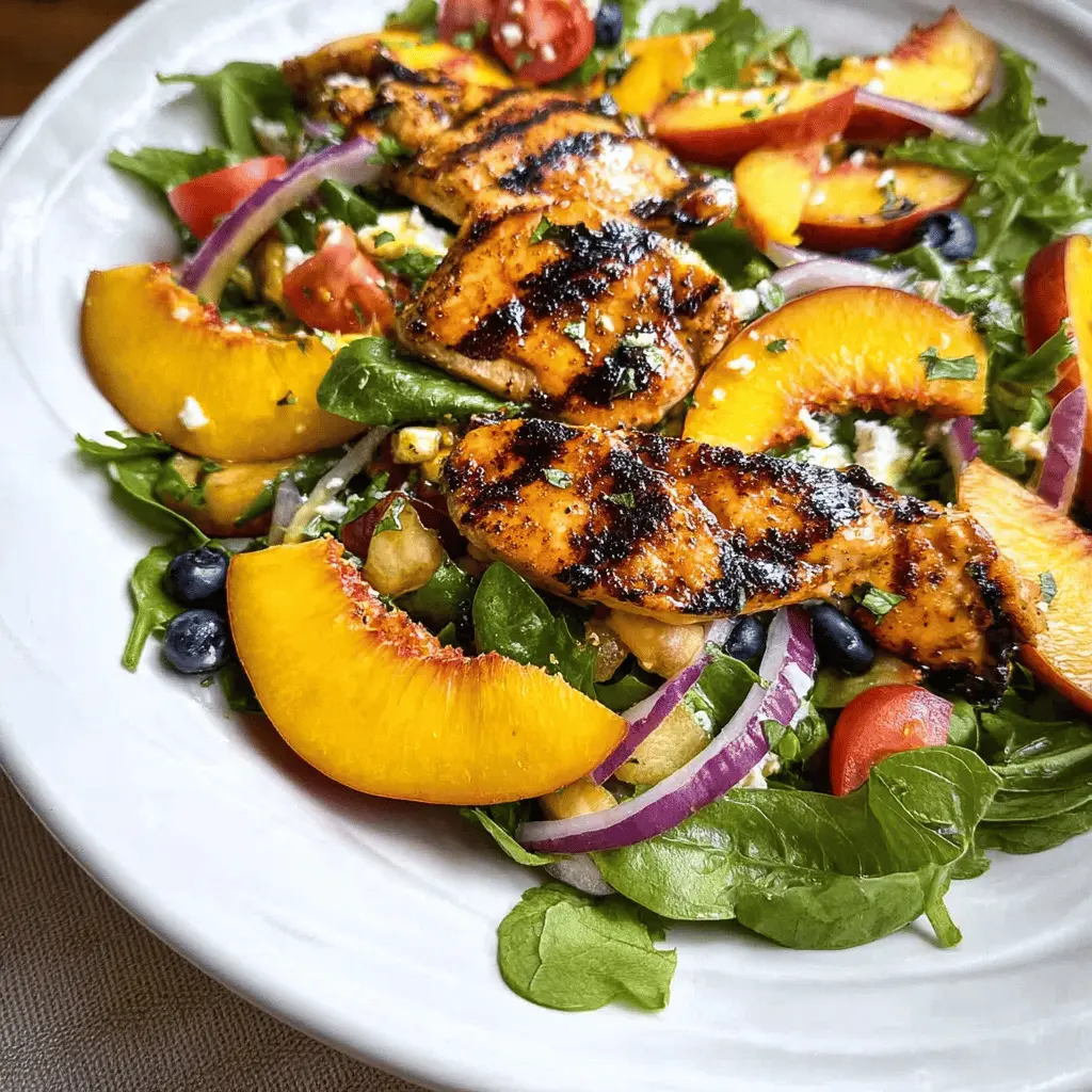 Easy Grilled Peach Chicken Salad Recipe