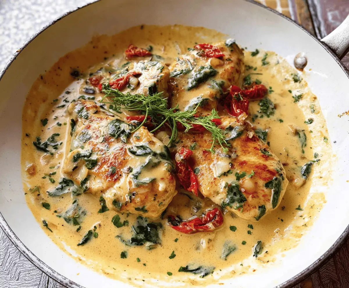 Easy Creamy Tuscan Garlic Chicken Recipe