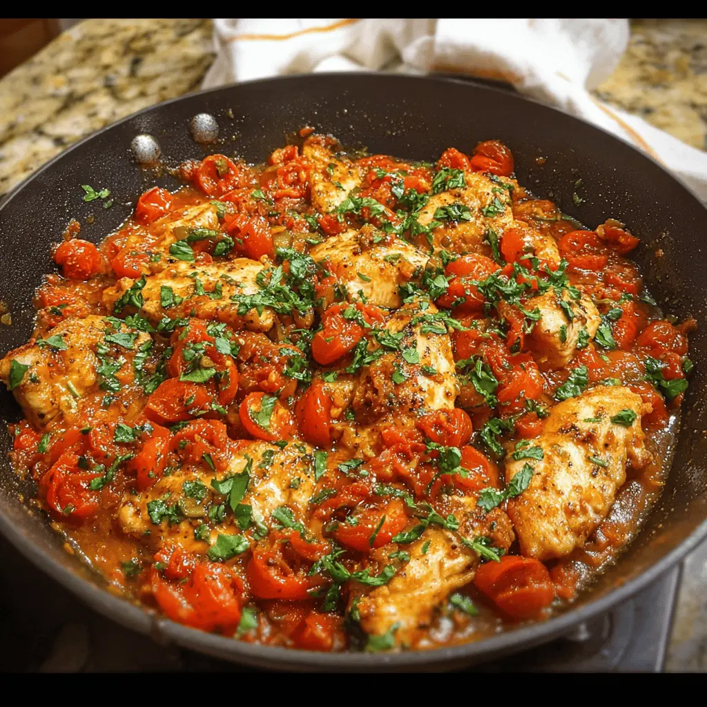 Healthy Chicken Pomodoro Skillet Dinner Recipe