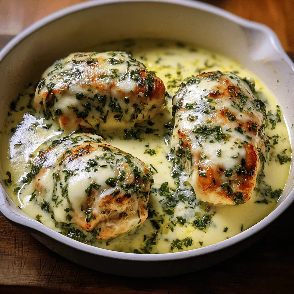 Easy Mozzarella Chicken in Creamy Basil Sauce