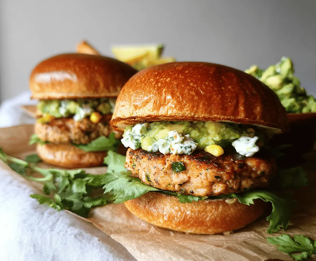 Easy Honey Jalapeño Turkey Burgers with Creamy Avocado Sauce