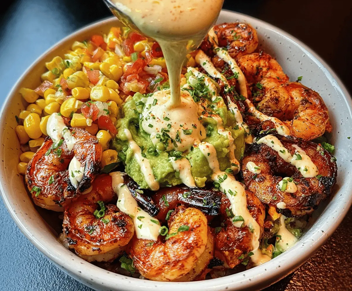 Easy Grilled Shrimp Bowl with Avocado and Corn Salsa