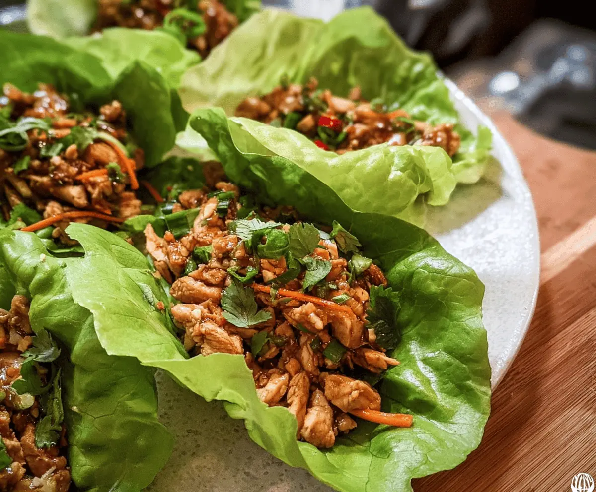 Easy Thai Chicken Lettuce Wraps Recipe