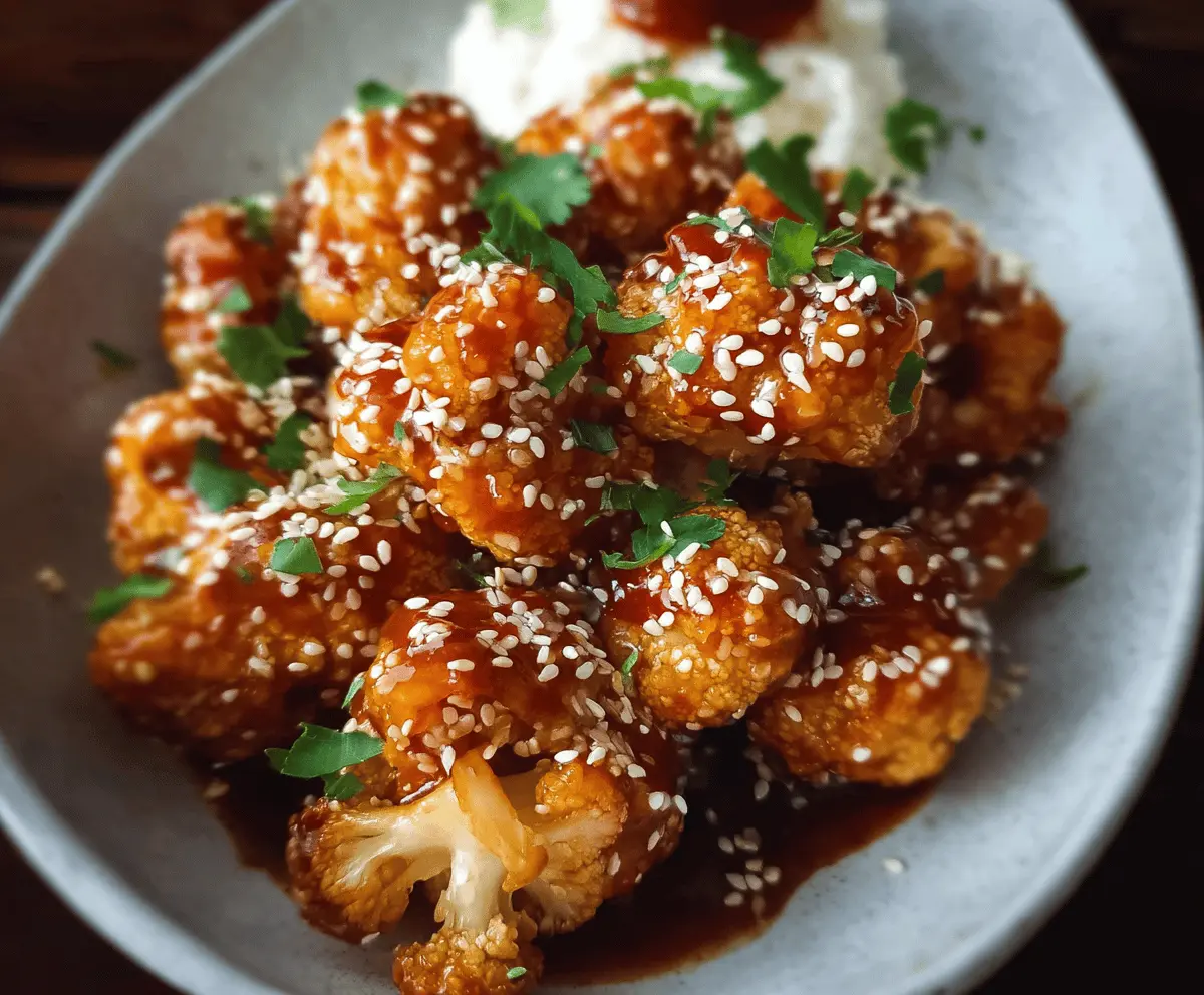 Easy Sticky Sesame Cauliflower Recipe