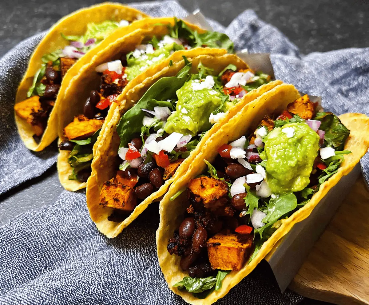 Easy Black Bean Sweet Potato Tacos Recipe
