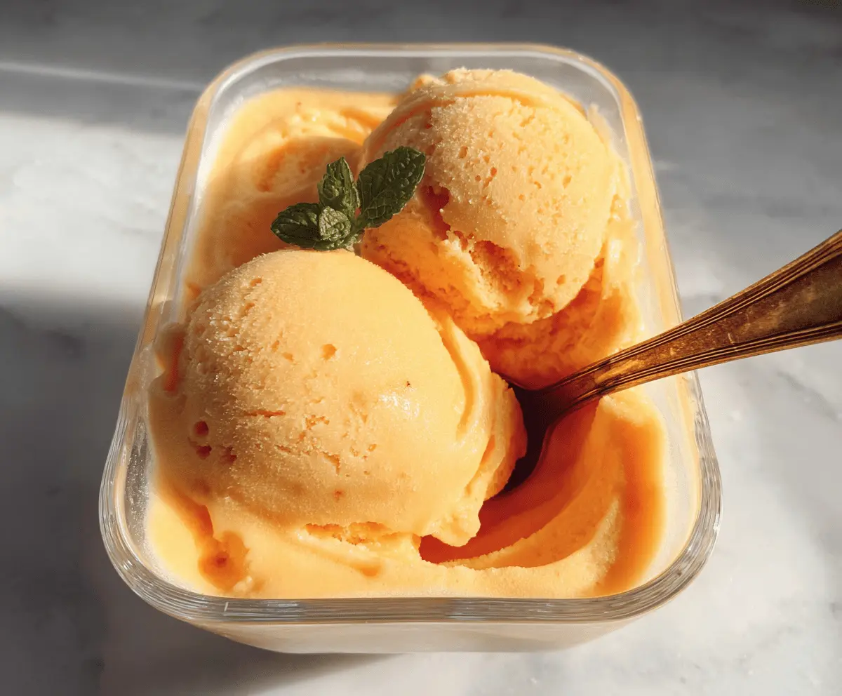 Easy Homemade Peach Sorbet Recipe