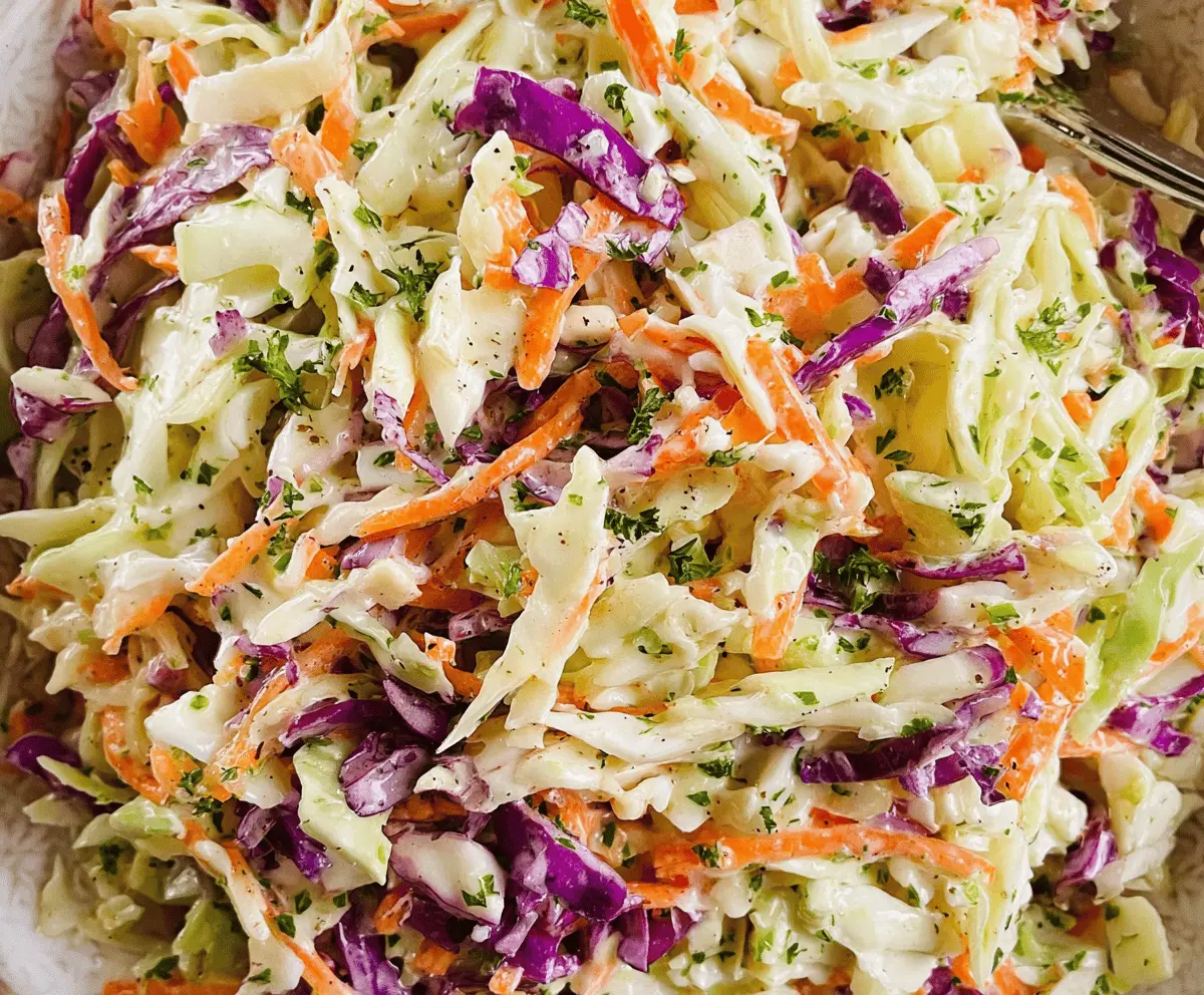 Easy Sweet and Tangy Coleslaw Recipe