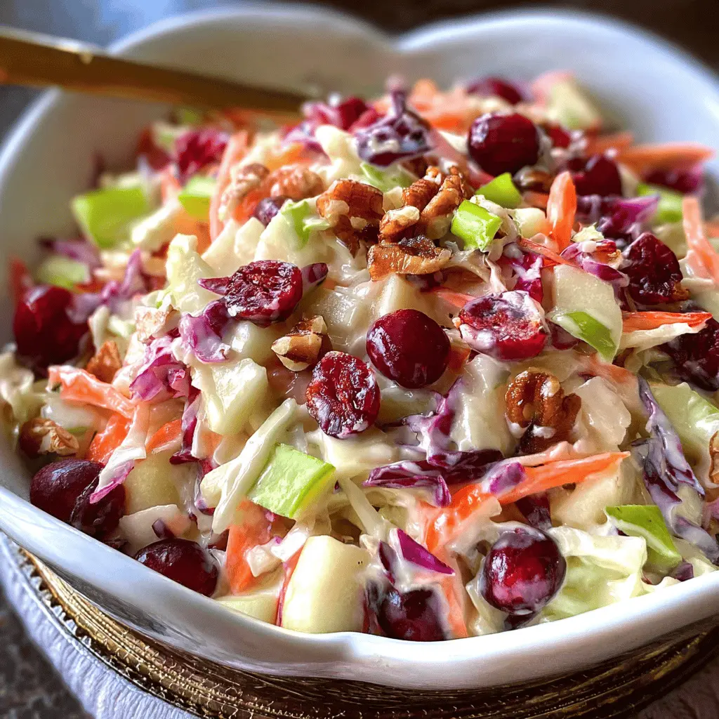 Easy Cranberry Apple Coleslaw Recipe