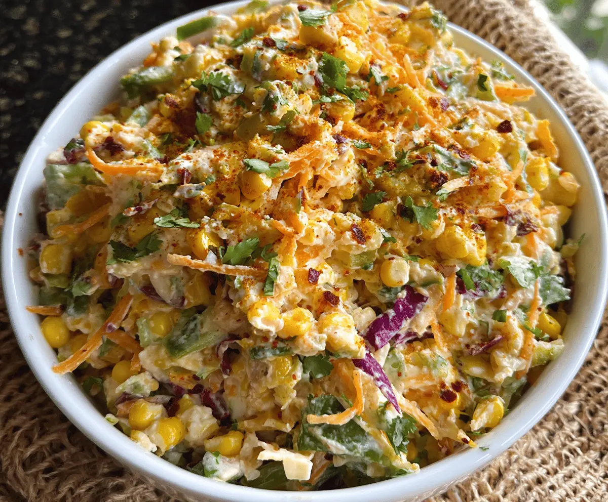 Easy Mexican Street Corn Coleslaw Recipe
