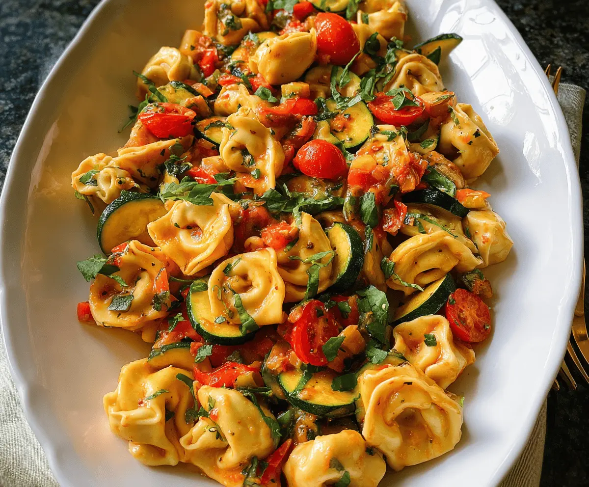 Easy Tortellini with Sautéed Vegetables Recipe