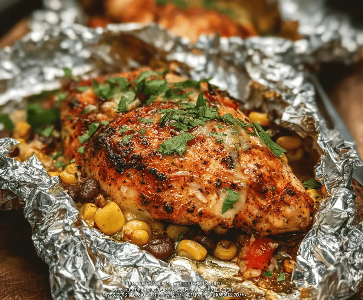 Easy Santa Fe Chicken Foil Packets Recipe