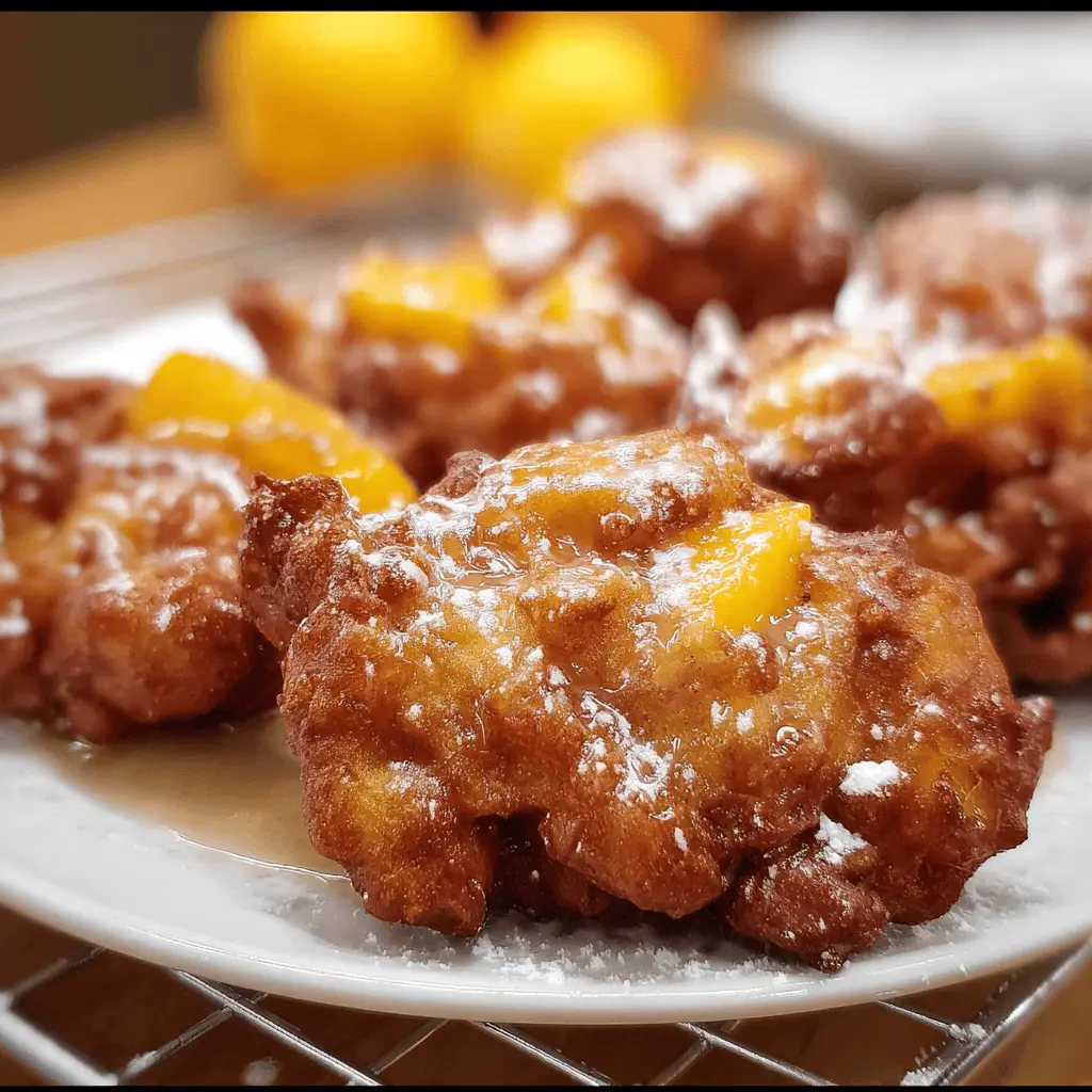 Easy Homemade Fresh Peach Fritters Recipe