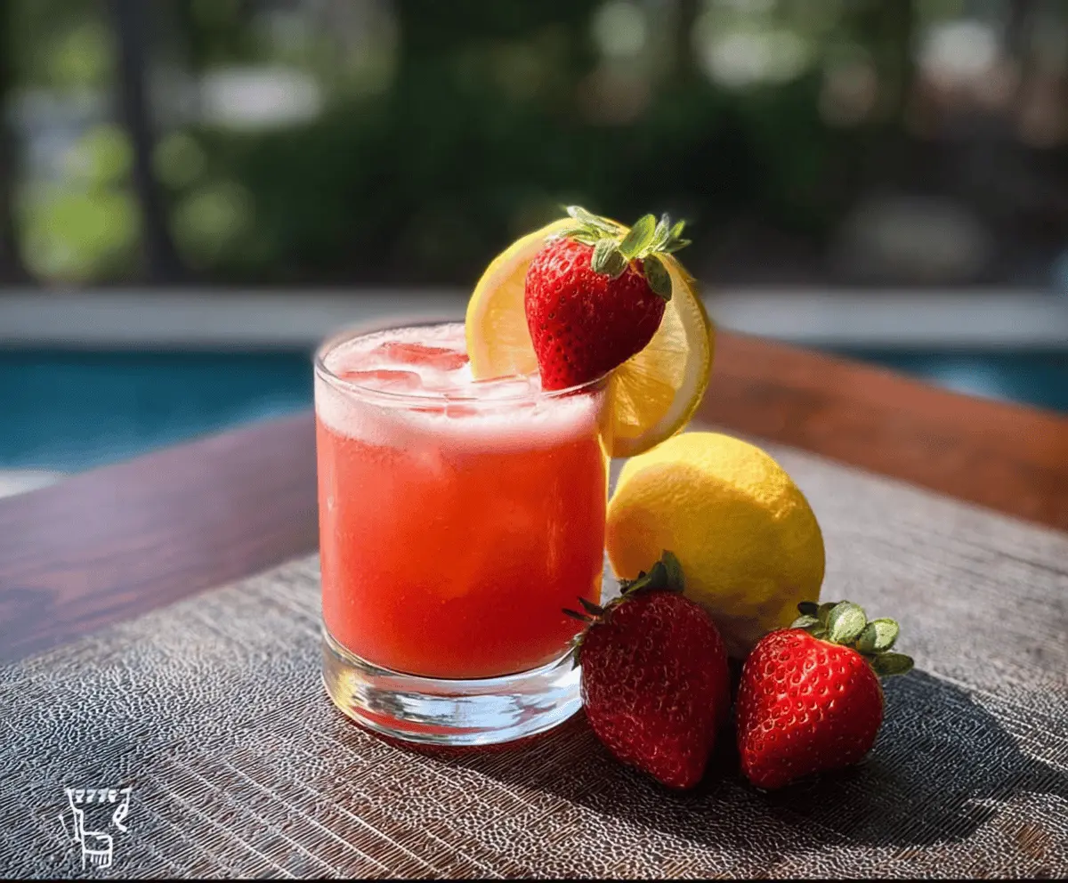 Refreshing Strawberry Lemonade Whiskey Sour Recipe