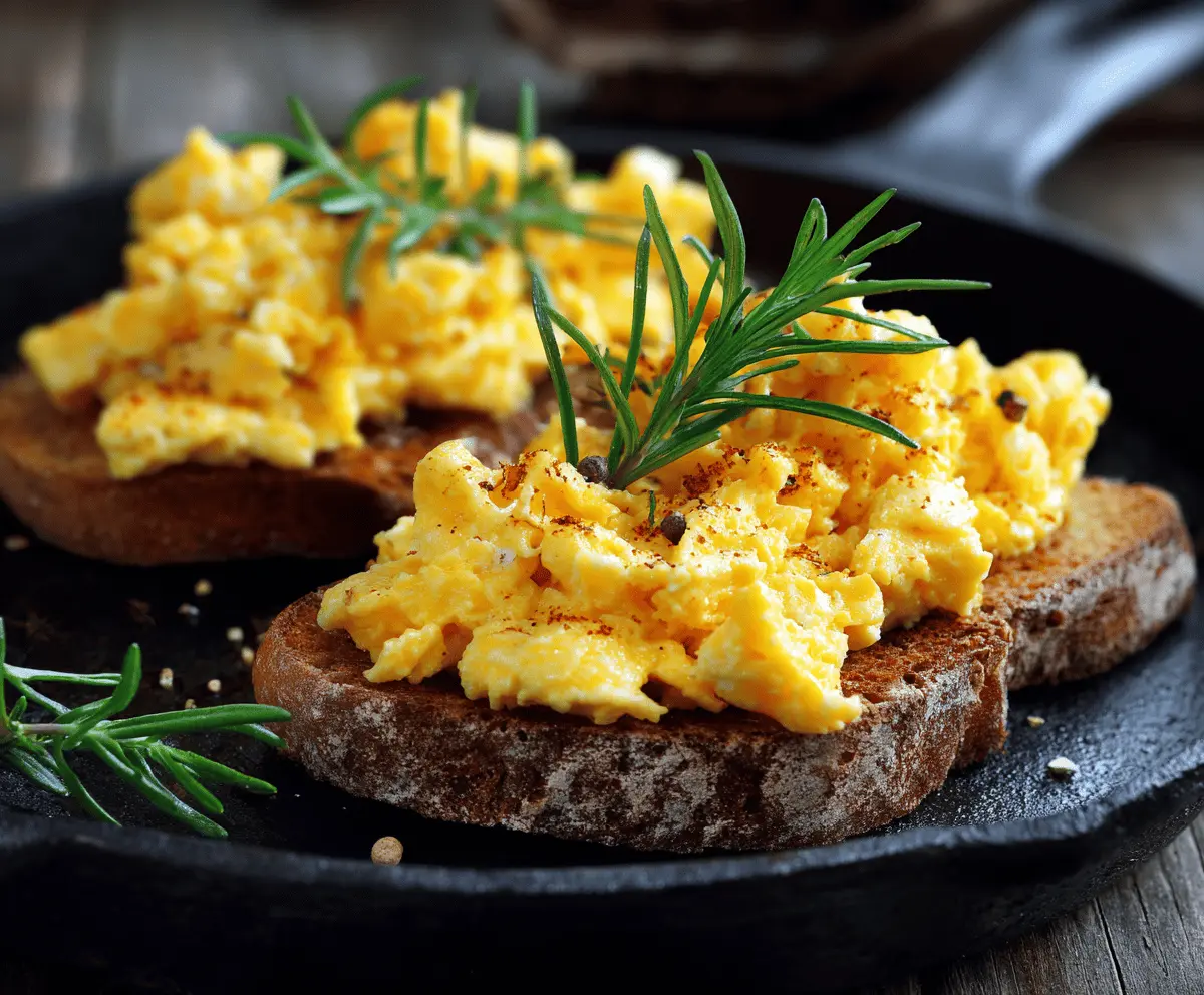 Scrambled Eggs with Toast