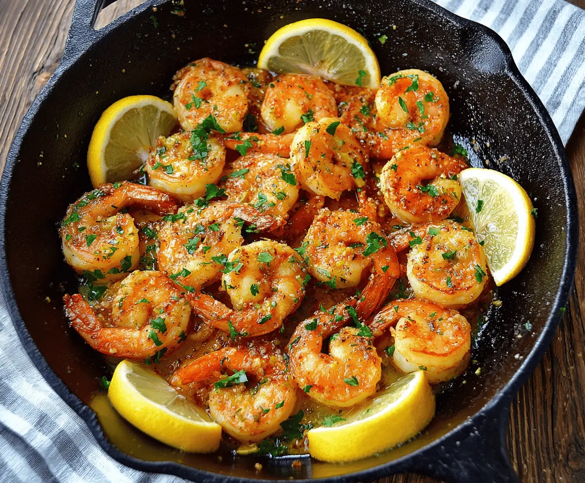 Garlic Butter Shrimp Skillet