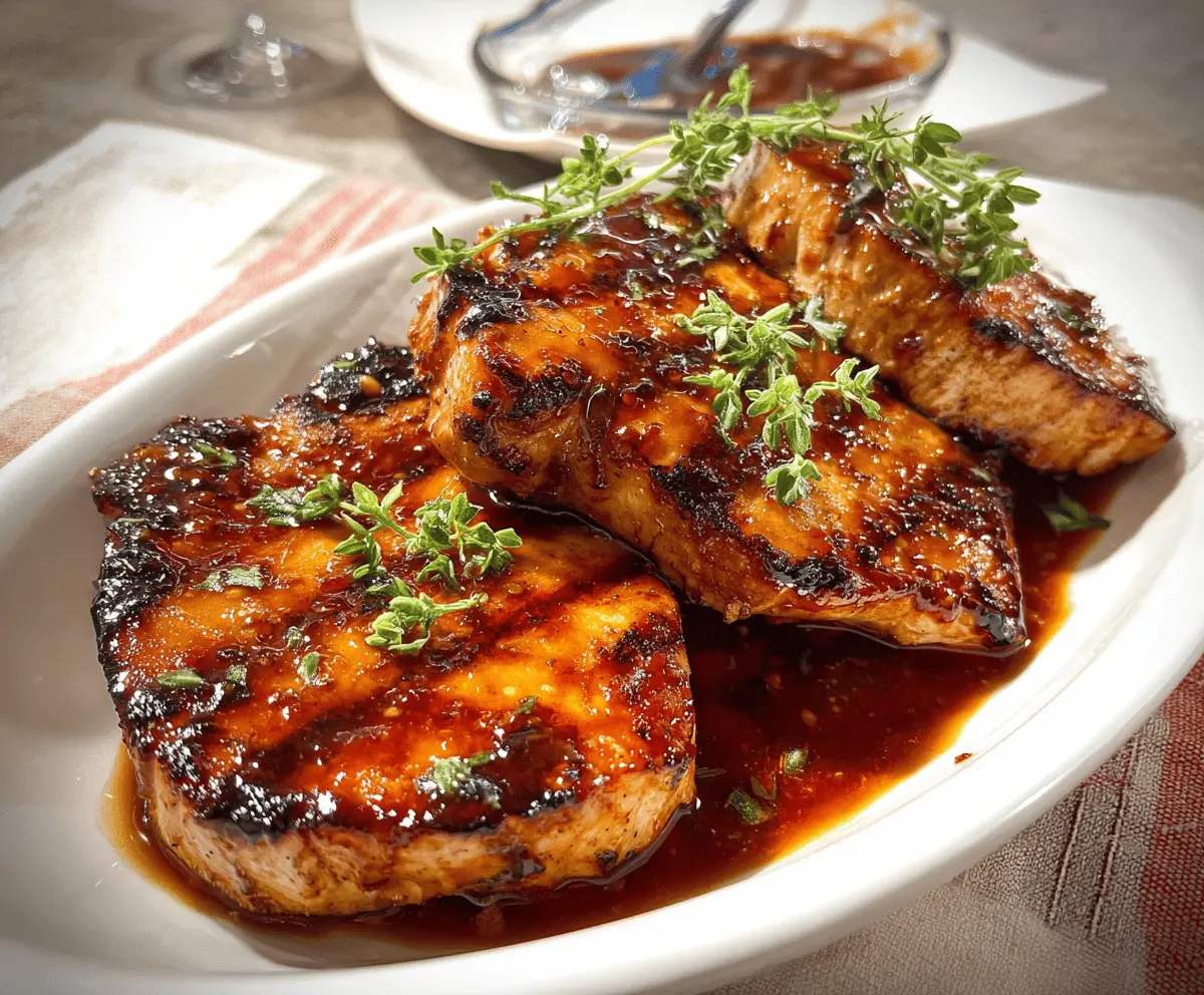 Easy Boneless Pork Chops with Sweet Garlic Sauce