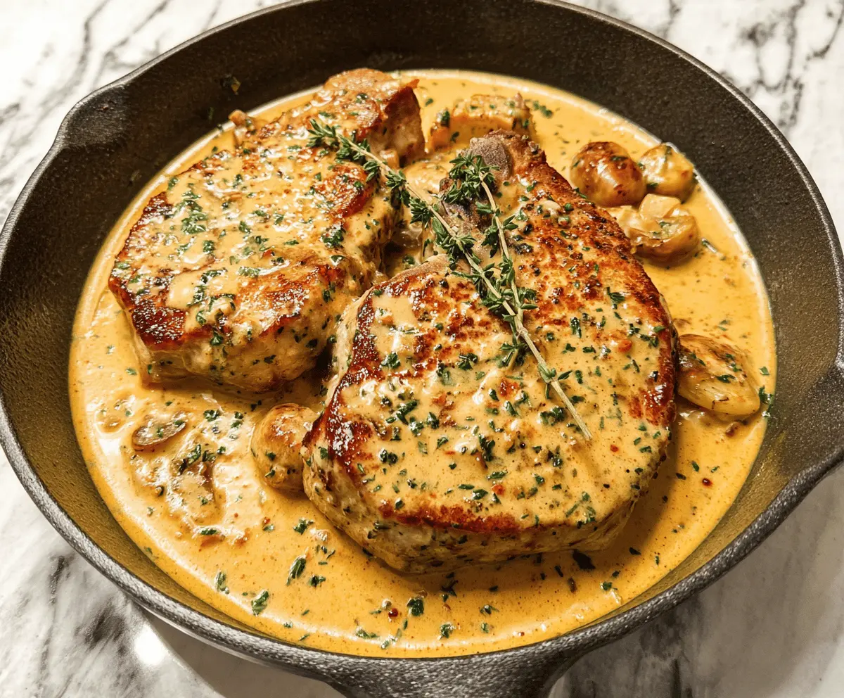 Creamy Boursin Pork Chops Recipe
