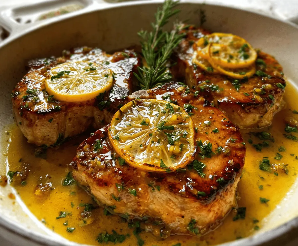 Easy Savory Lemon Butter Pork Chops Recipe