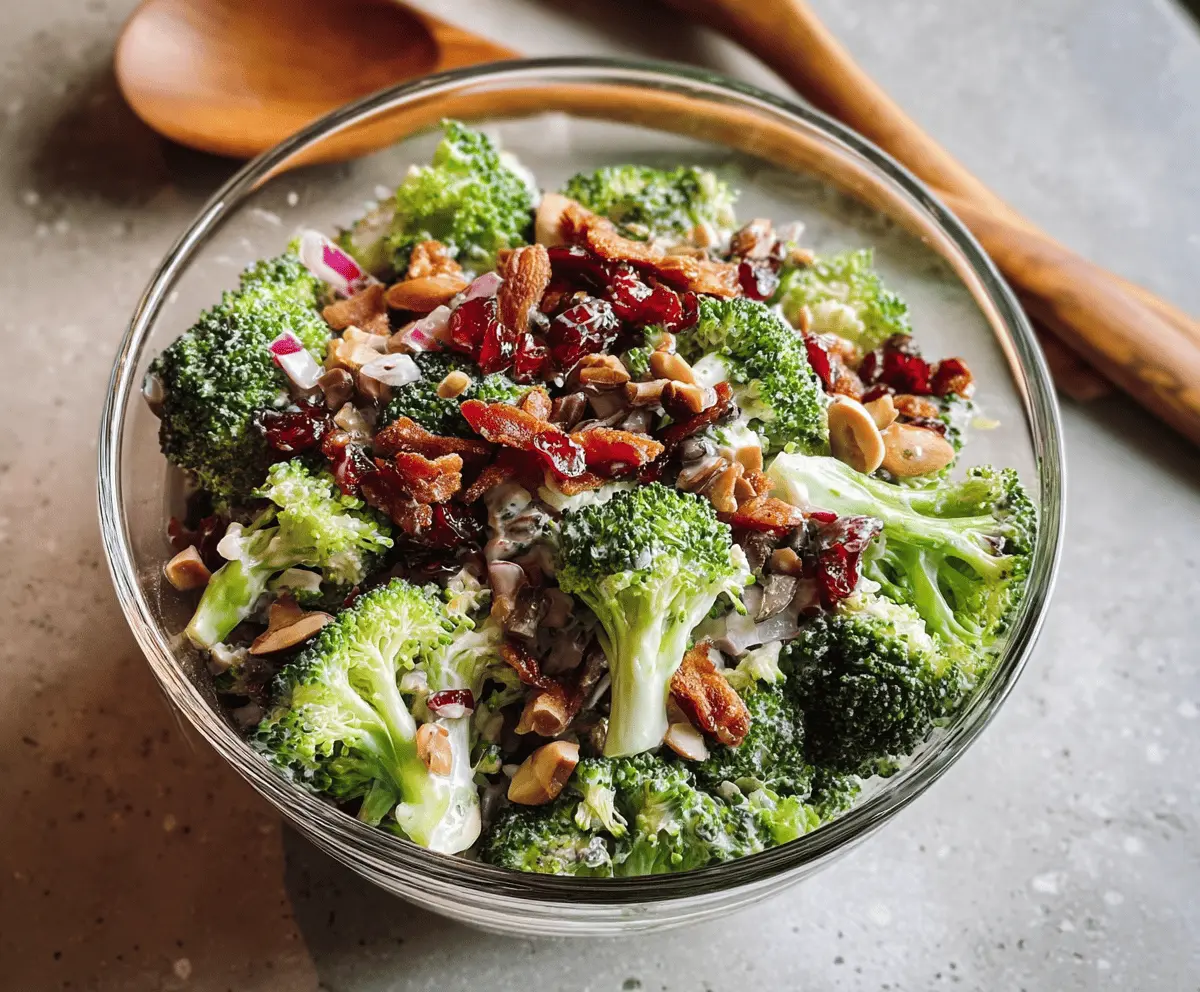Easy Creamy Broccoli Salad Recipe