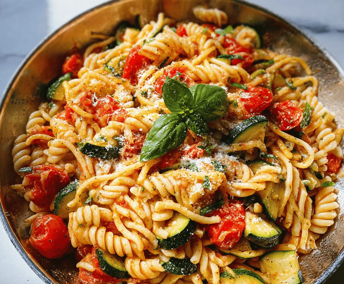Easy Tomato Zucchini Pasta Recipe